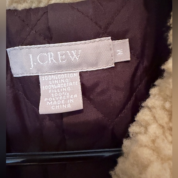 J. Crew Dark Brown Corduroy Jacket with Cream Sherpa Collar - Picture 2 of 6